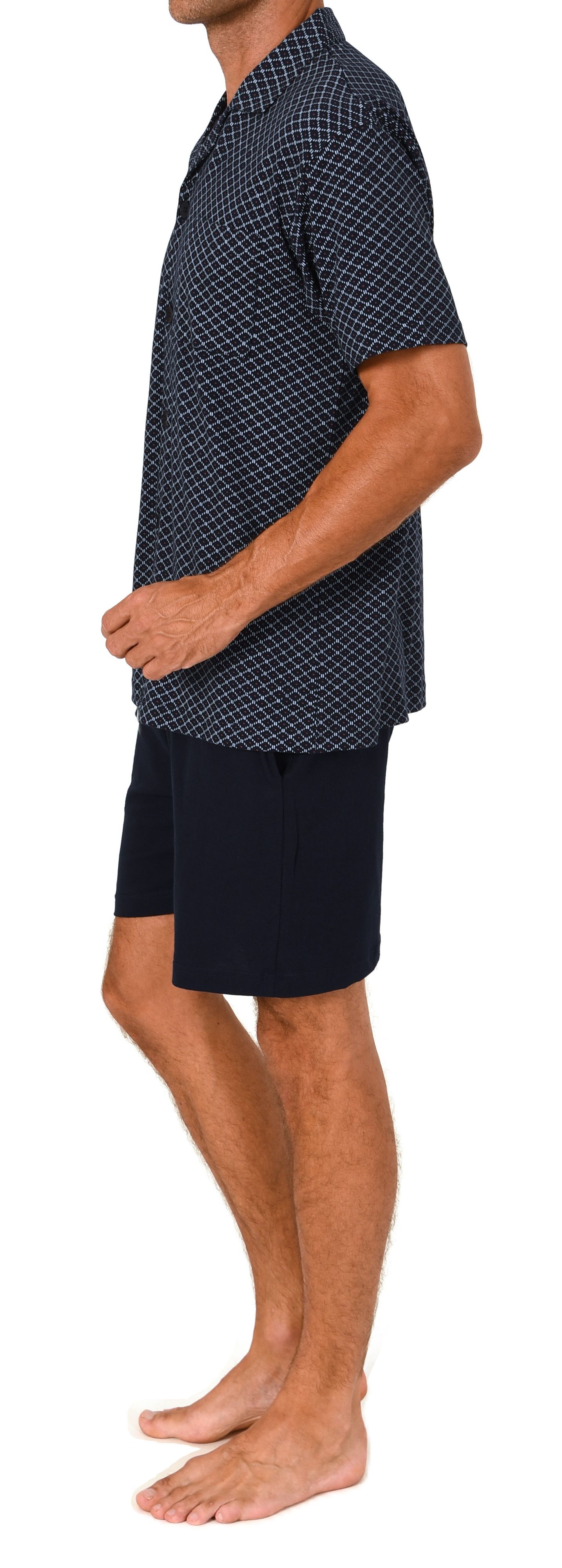 Normann Herren kurzarm Schlafanzug Shorty Pyjama zum durchknöpfen, auch in Übergrößen Normann Herren kurzarm Schlafanzug Shorty Pyjama zum durchknöpfen, auch in Übergrößen