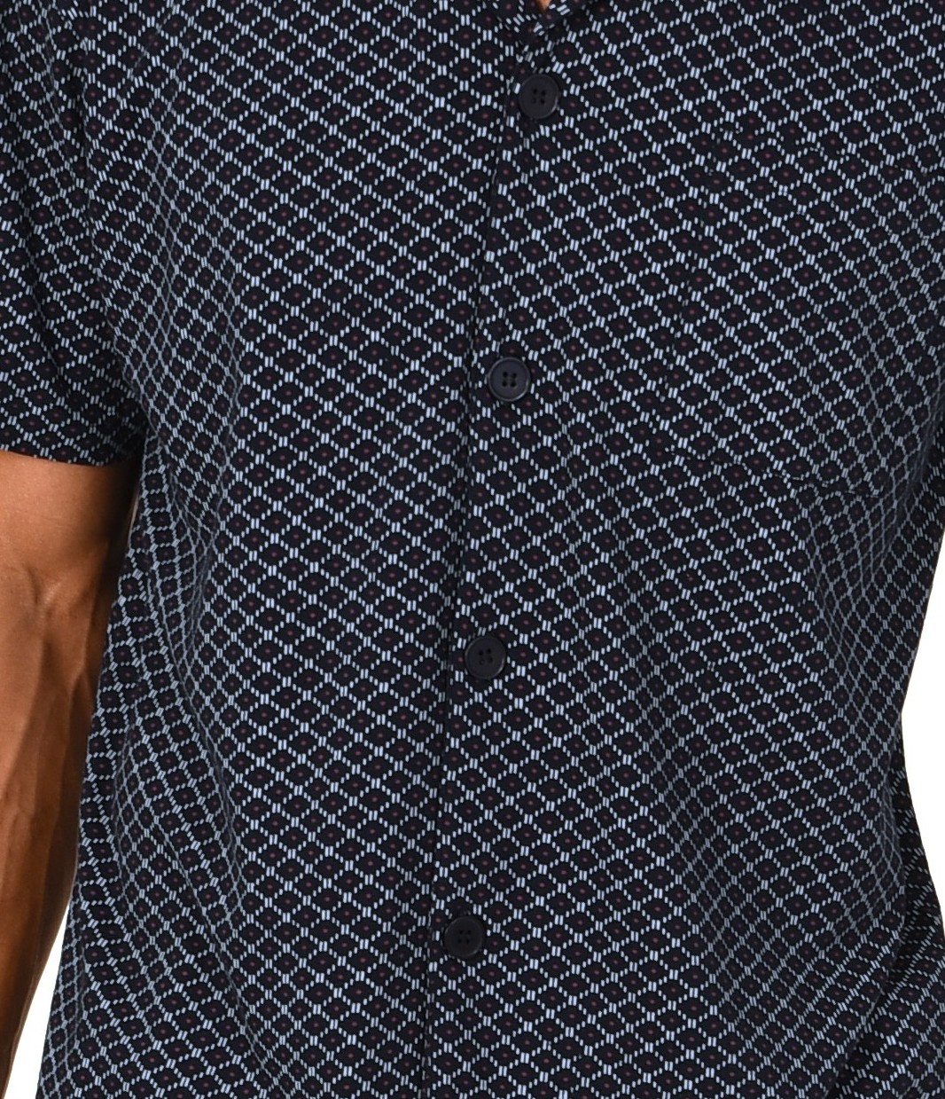 Normann Herren kurzarm Schlafanzug Shorty Pyjama zum durchknöpfen, auch in Übergrößen