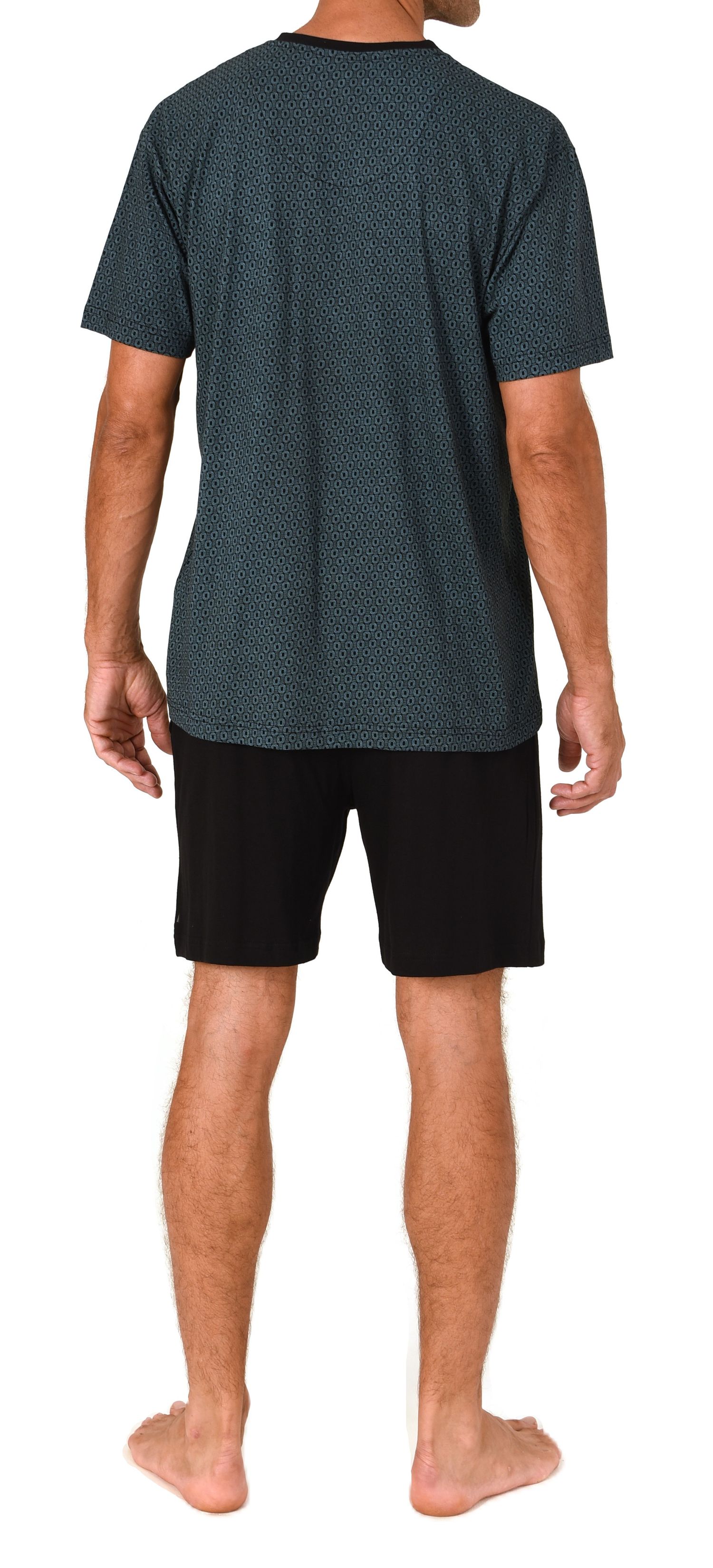Normann Herren kurzarm Schlafanzug Shorty – Pyjama auch in Übergrössen verfügbar