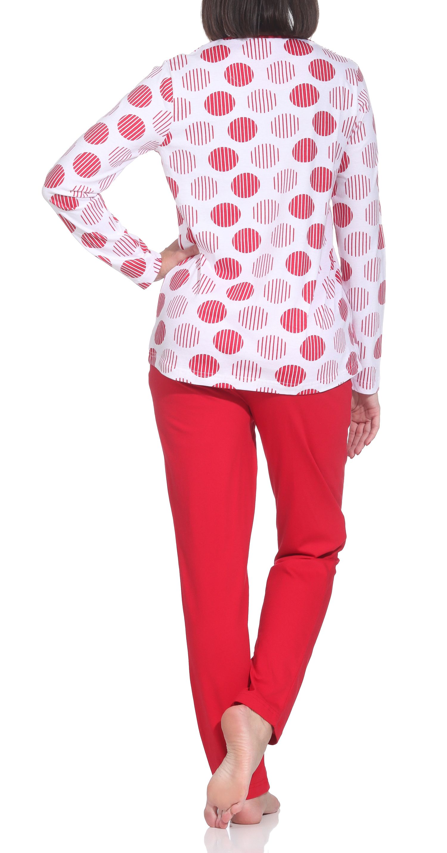 Normann Damen langarm Schlafanzug Pyjama in Tupfen-Punkte Design - auch in Übergrössen Normann Damen langarm Schlafanzug Pyjama in Tupfen-Punkte Design - auch in Übergrössen