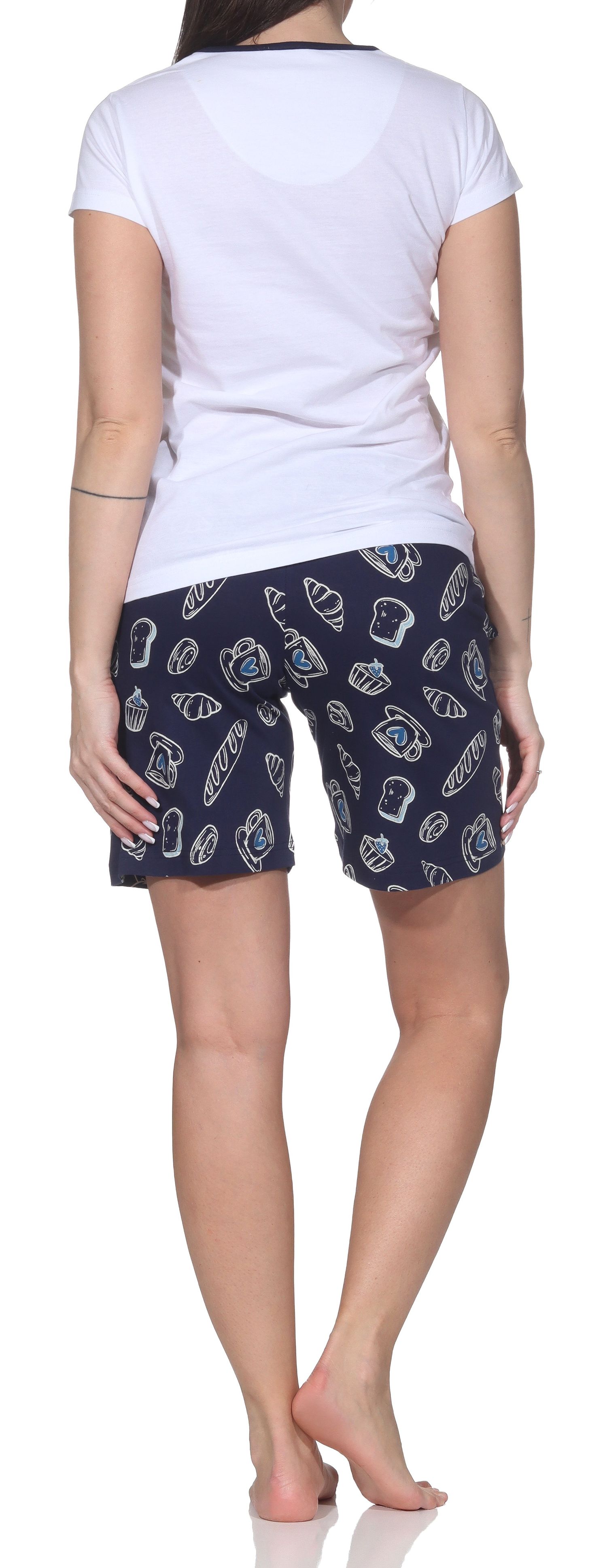Normann Damen Shorty Pyjama kurzarm Shorty – „Coffee Lovers Club“ - auch in Übergrößen Normann Damen Shorty Pyjama kurzarm Shorty – „Coffee Lovers Club“ - auch in Übergrößen