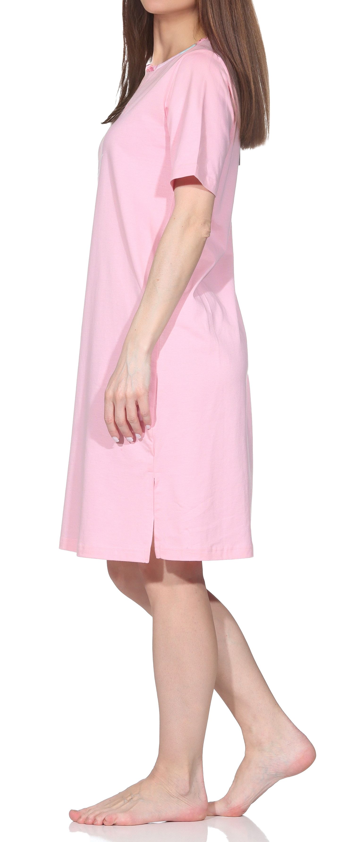 Normann Damen kurzarm Nachthemd – Süßes Cupcake-Motiv, auch in Übergrößen