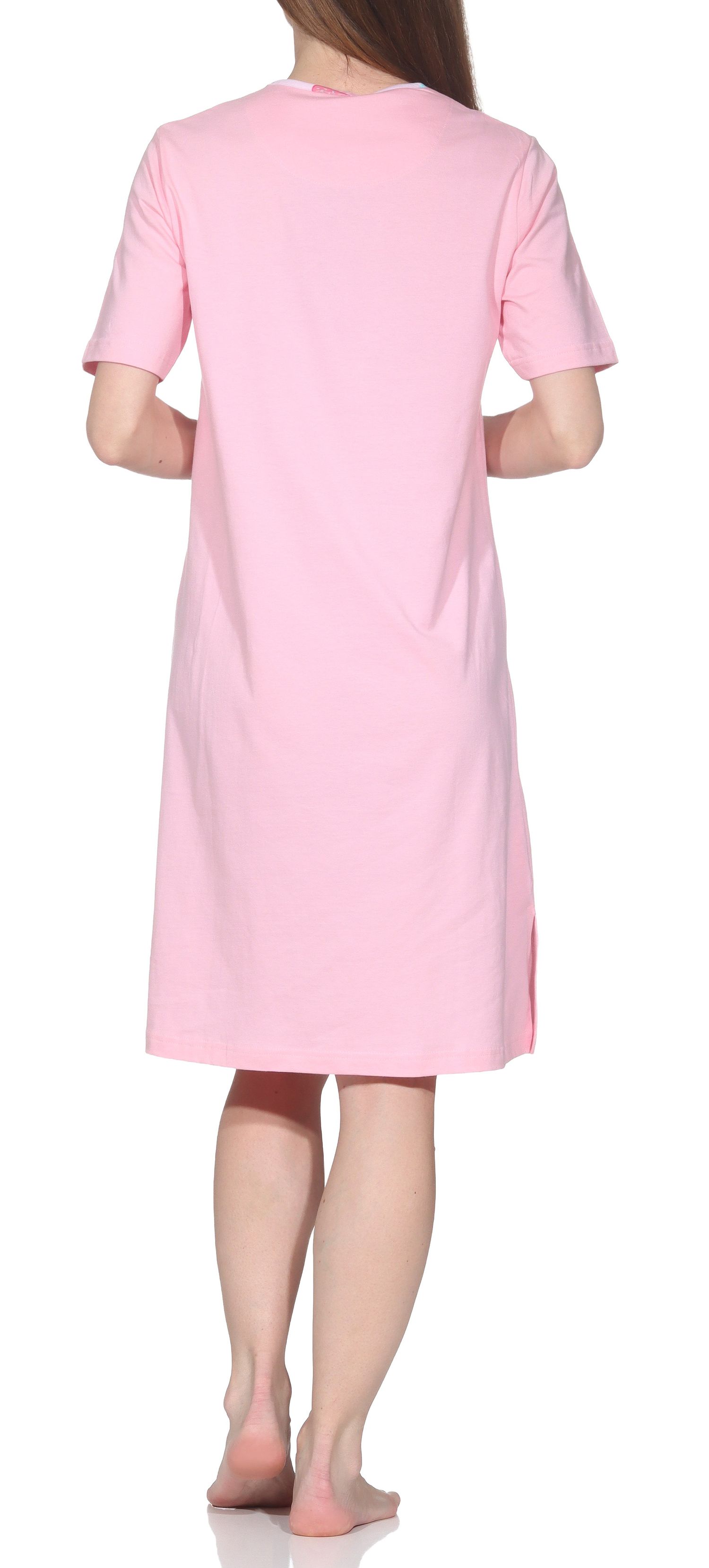 Normann Damen kurzarm Nachthemd – Süßes Cupcake-Motiv, auch in Übergrößen