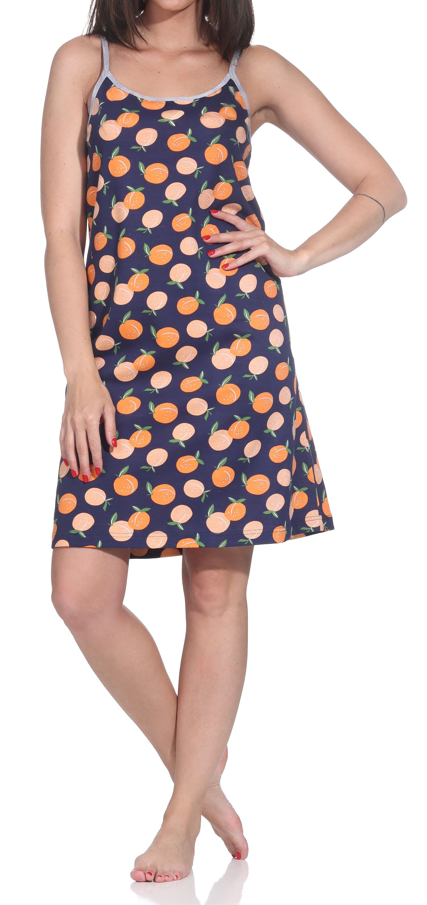 Normann Damen Spaghetti-Träger Nachthemd – Sommerliche Optik – auch in Übergrößen