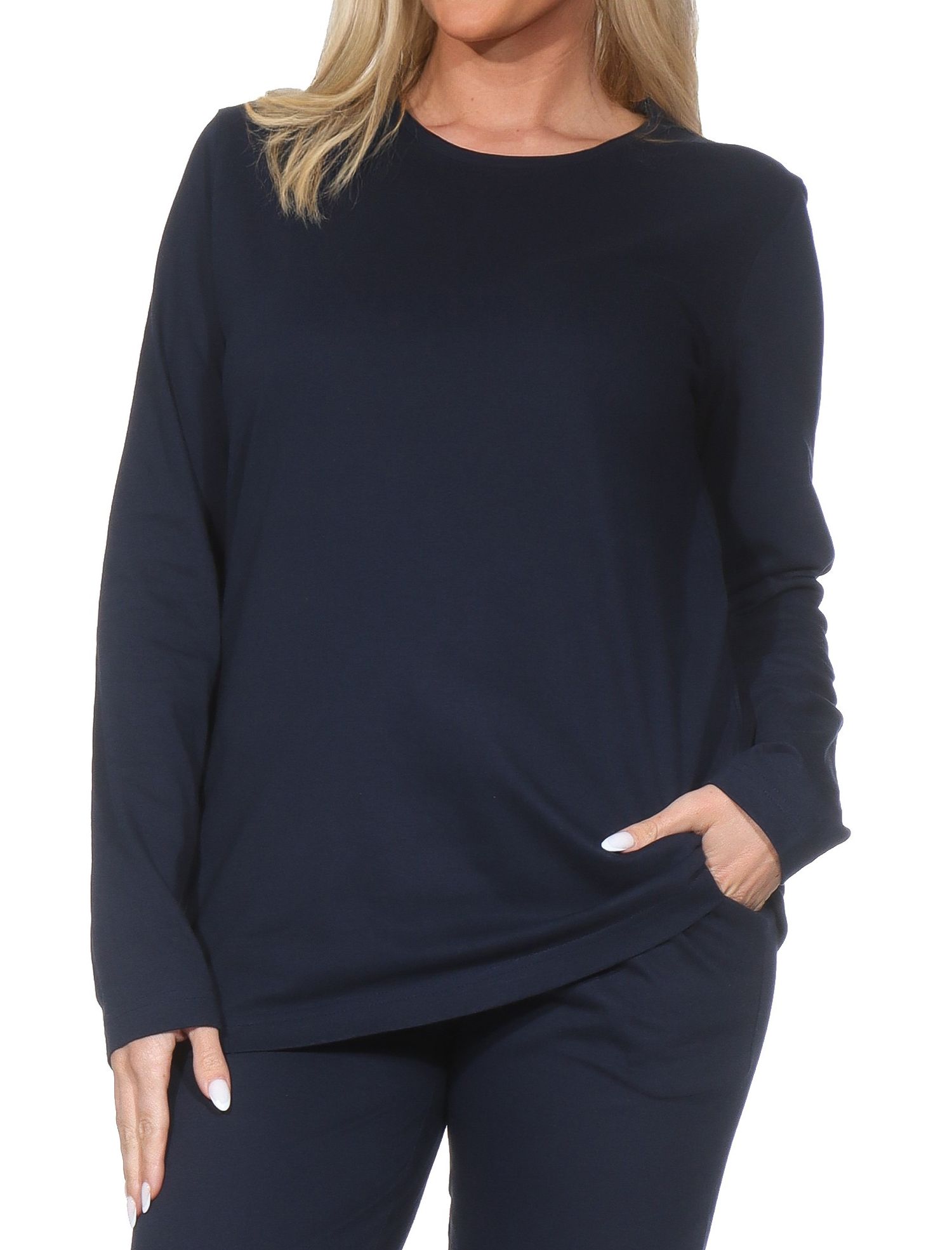 Damen langarm Schlafanzug Oberteil Pyjama Mix & Match – ideal zum kombinieren