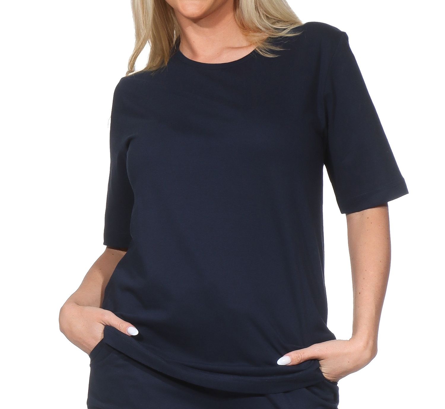 Damen kurzarm Schlafanzug Oberteil Pyjama Shirt Mix & Match – ideal zum kombinieren