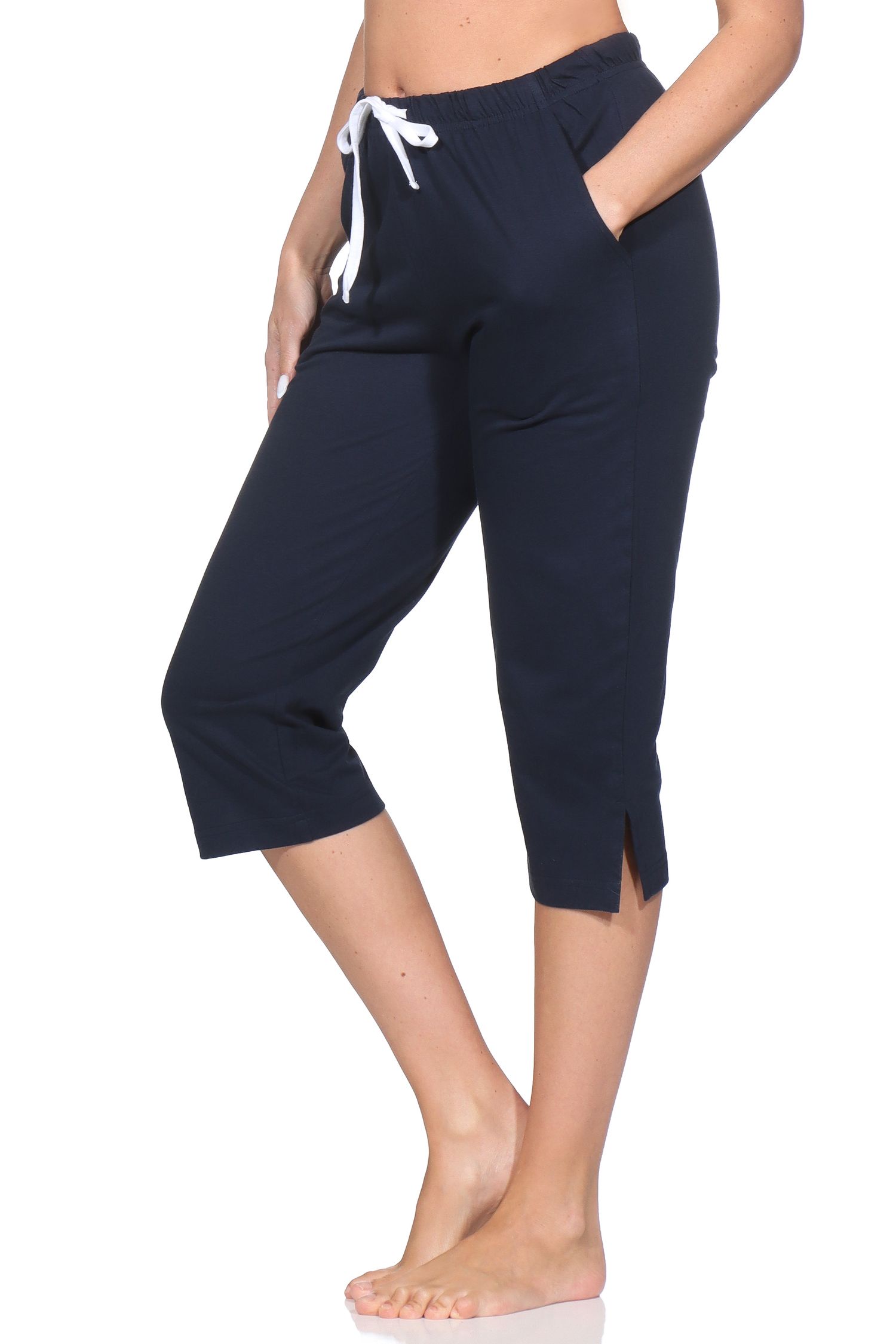 Damen Schlafanzug Pyjama Capri-Hose 3/4-lang - Mix & Match - perfekt zu kombinieren