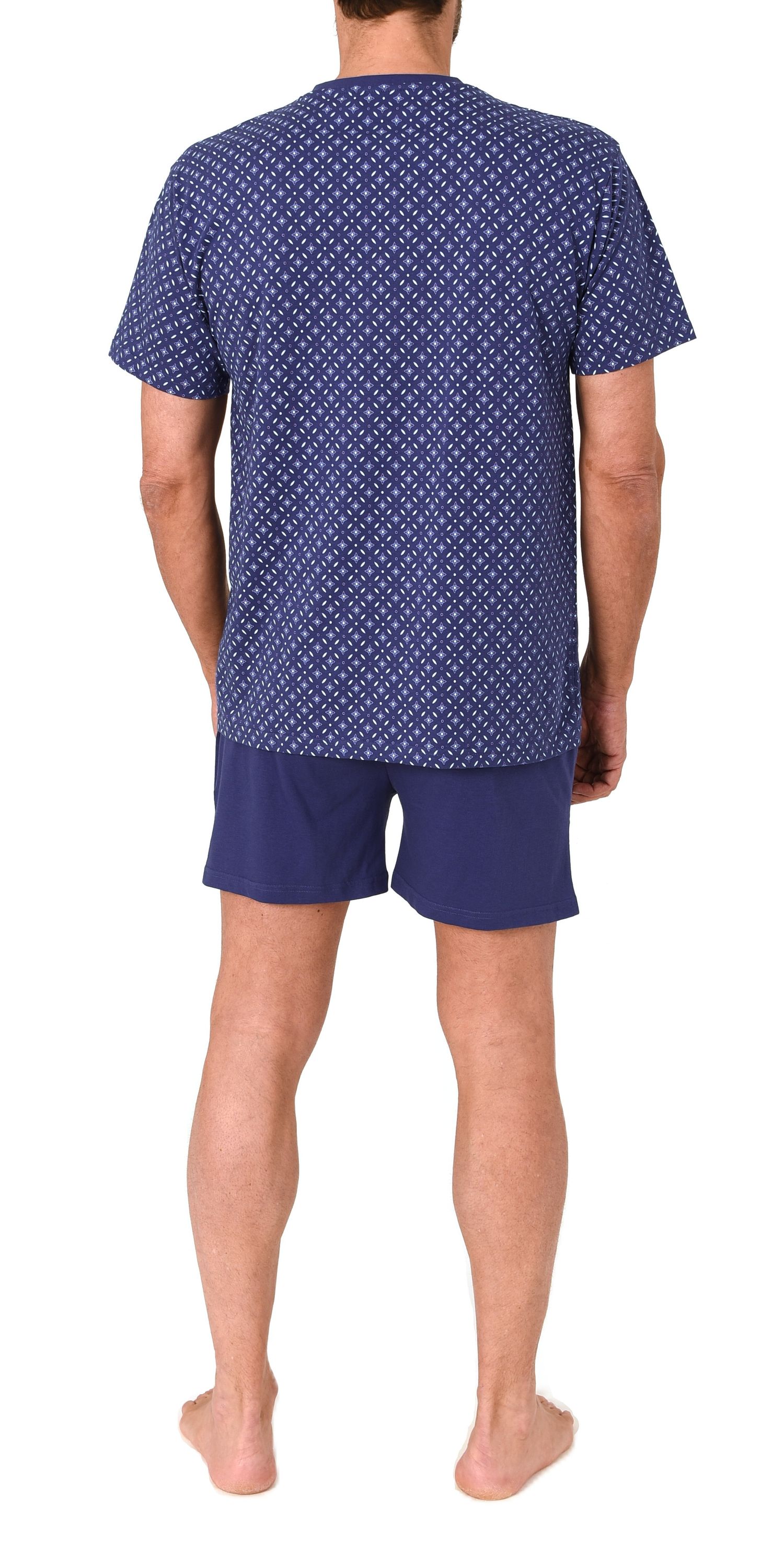 Normann Herren kurzarm Schlafanzug Shorty Pyjama in eleganter Minimimal-Print-Optik Normann Herren kurzarm Schlafanzug Shorty Pyjama in eleganter Minimimal-Print-Optik
