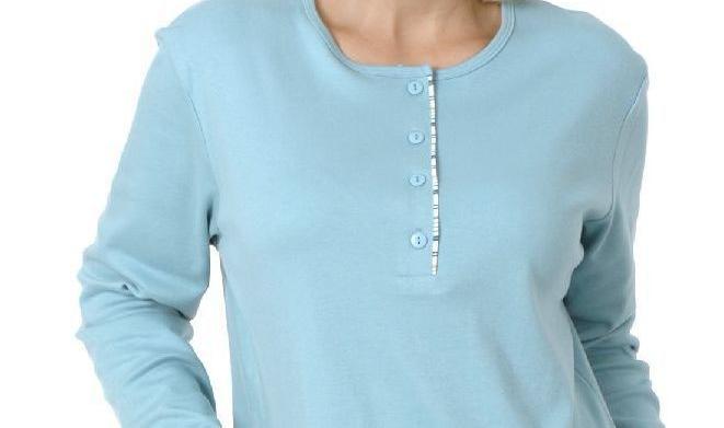 Damen Kurznachthemd Bigshirt in Kuschel Interlock Qualität 423976