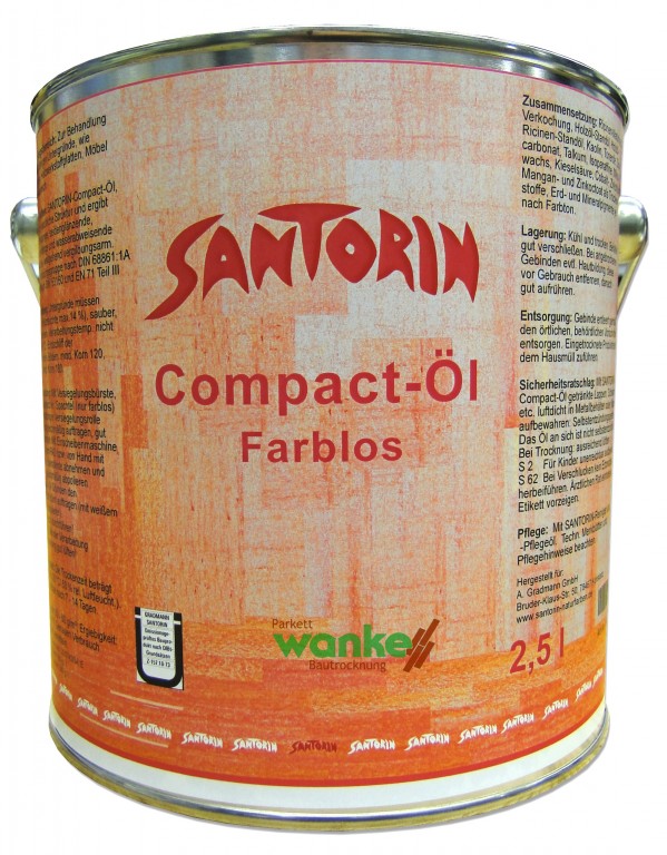 Santorin Compact-Öl 2,5 L | Parkett Wanke