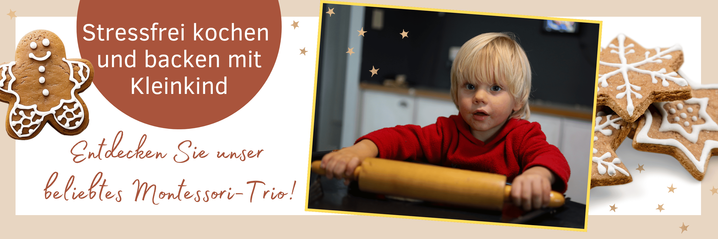 Stressfrei kochen und backen mit Kleinkind? Das Montessori-Trio macht’s möglich!