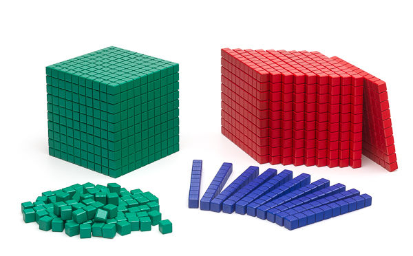 Cubo matematico colorato   - Il negozio per i  Materiali Montessori, Materiali di perle, Matematica, Materiali Sensoriali