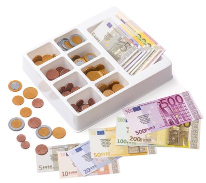 FZSECRIU Spielgeld Set Mit 188 Teilen - Realistisches Euro-Lernspielgeld Für Kinder
