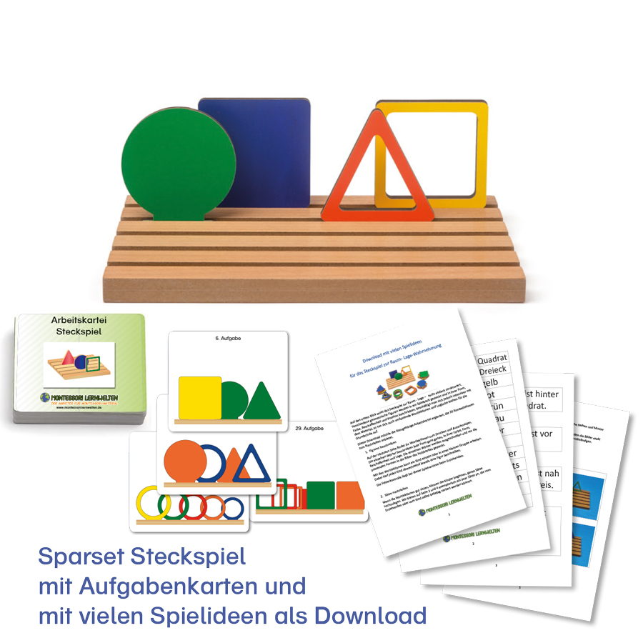 Steckspiel zur Raum-Lage-Wahrnehmung mit Aufgabenkarten Steckspiel zur Raum-Lage-Wahrnehmung mit Aufgabenkarten