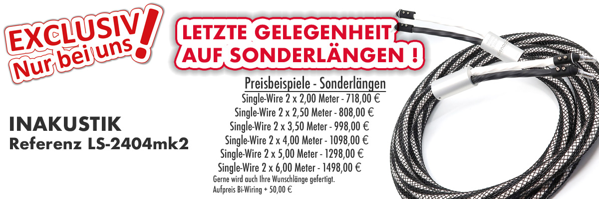     inakustik Referenz LS2404mk2 - 2x3,00m - dienadel - Seit 1981