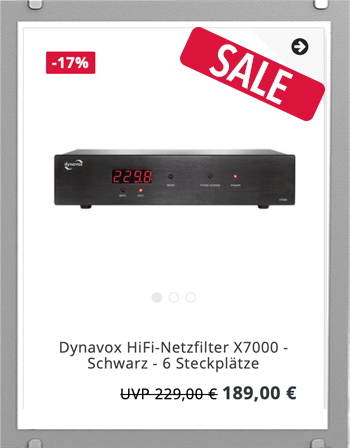 Dynavox HiFi-Netzfilter X7000B - Schwarz - 6 Steckplätze
