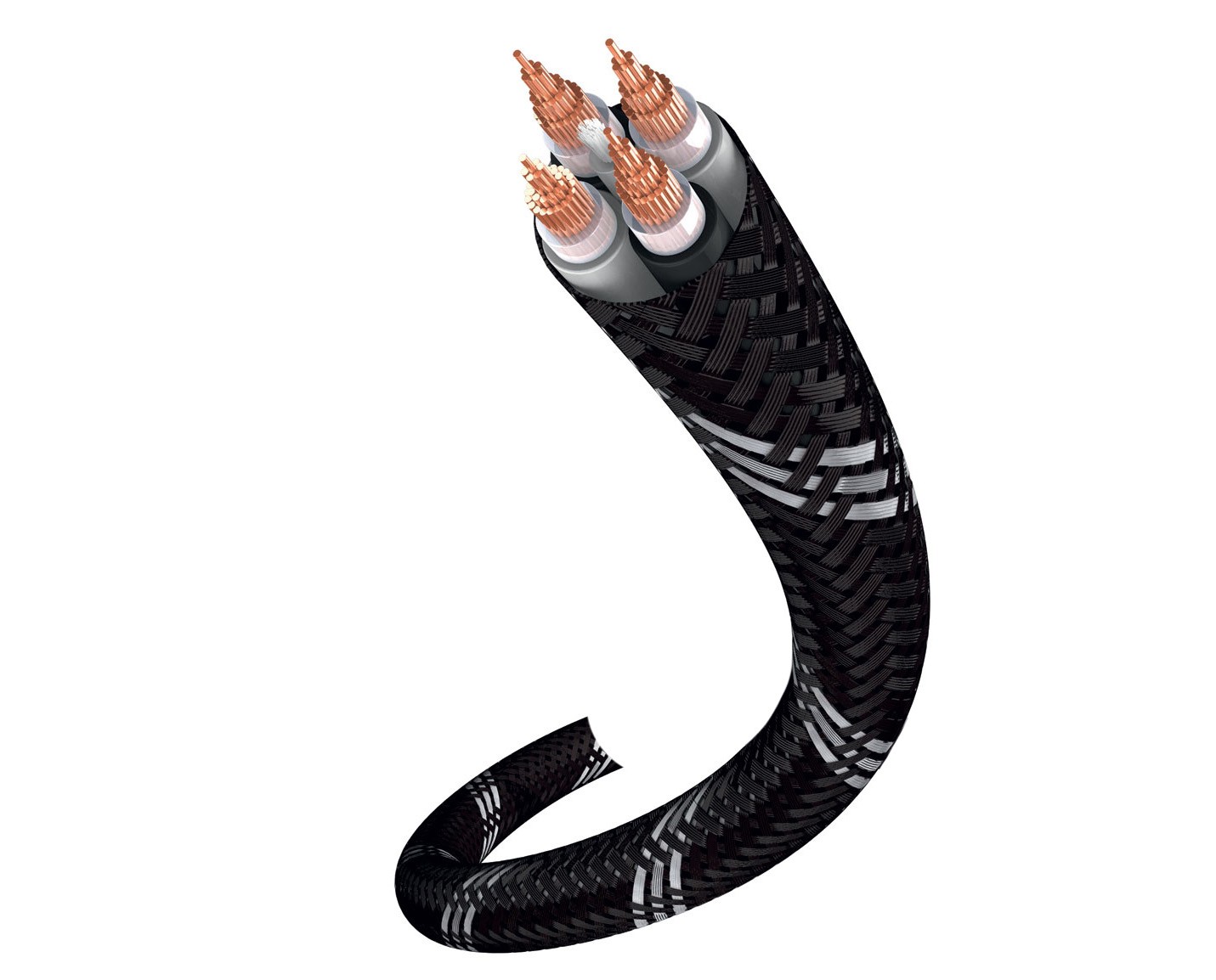 美品　インアクースティック スピーカーケーブル LS-1002 ペア約1.91m スピーカーケーブル3.0m(ペア)バナナ端子（アンプ側）→Yラグ