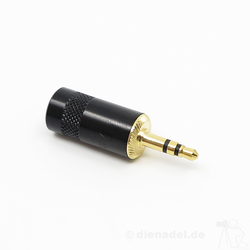 HIGHEND-TOP MINI KLINKENSTECKER 3,5mm STEREO VERGOLDET CARBON GERADE PLUG 