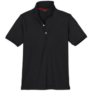 Redfield Basic Stretch-Poloshirt Übergröße schwarz