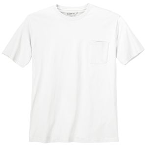 XXL Basic T-Shirt Jerry weiß Brusttasche Redfield