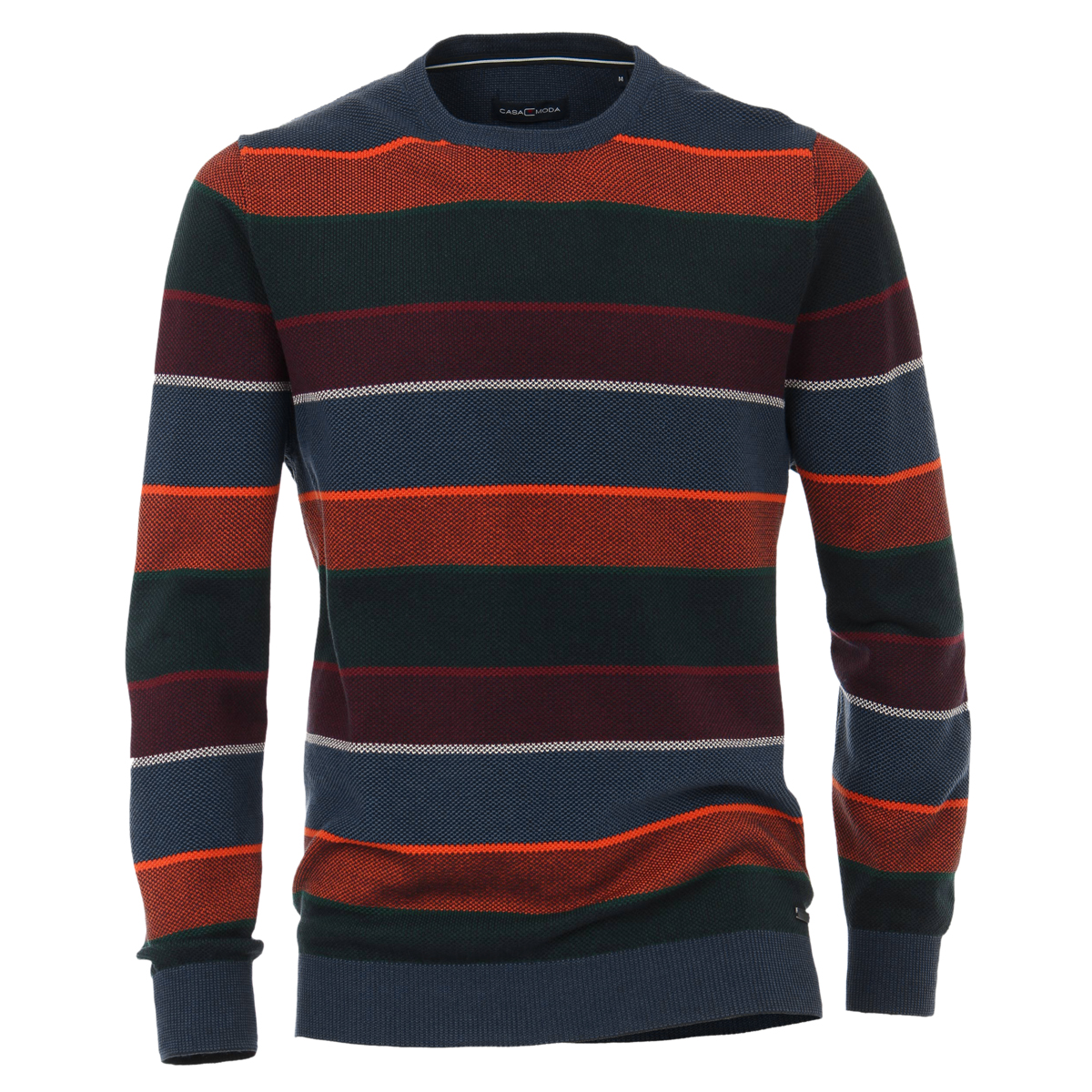 pullover orange blau
