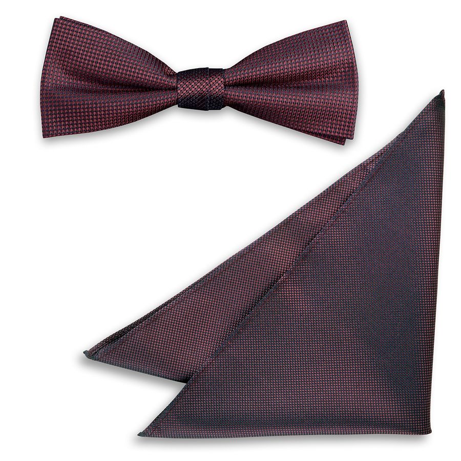 Venti Set Fliege//Einstecktuch blau-braun-wei/&szlig; gebl/&uuml;mt