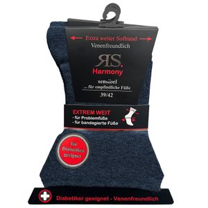 RS Harmony 2er-Pack Strumpf extrem weit jeansblau