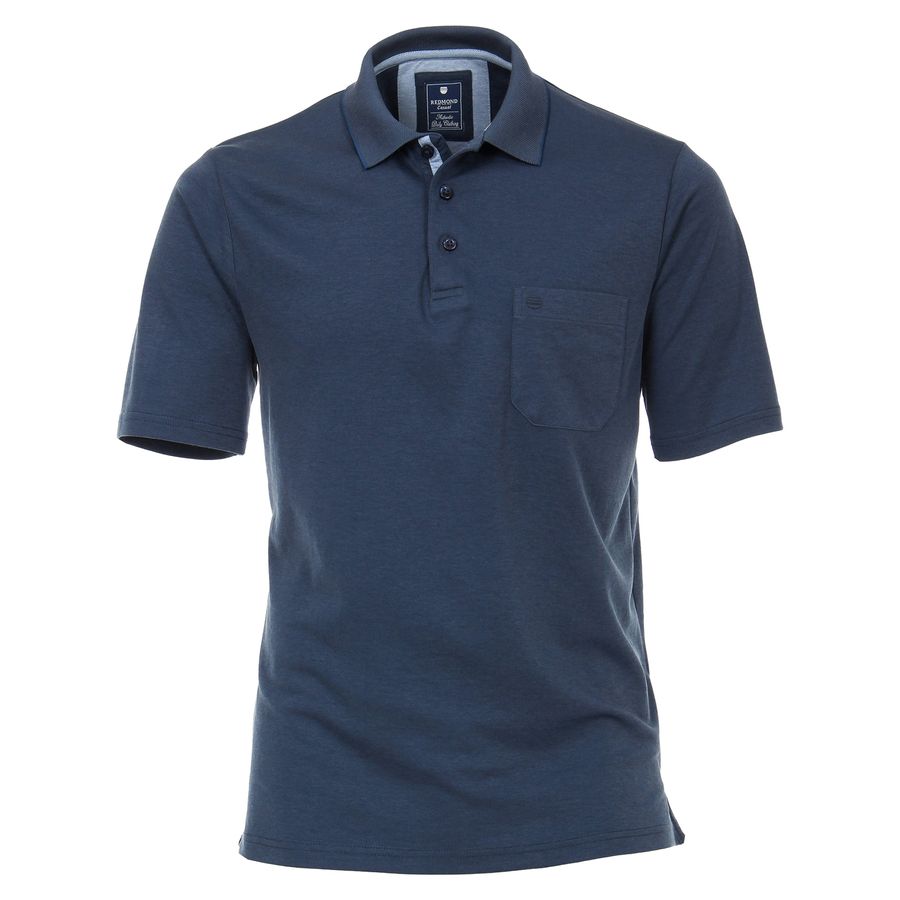 Redmond "Wash & Wear" Poloshirt navy große Größen