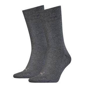 Puma 2er-Pack Socken grau melange ohne Gummi 