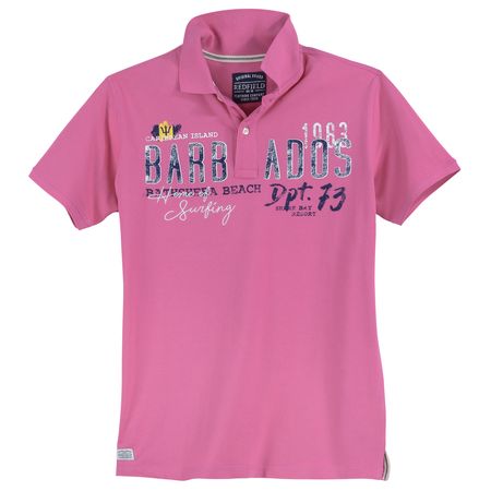Redfield modisches Übergrößen Poloshirt pink Barbados Redfield modisches Übergrößen Poloshirt pink Barbados