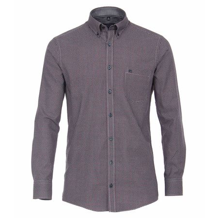 CasaModa XXL Langarmhemd dunkelrot-blau-weiß Muster CasaModa XXL Langarmhemd dunkelrot-blau-weiß Muster