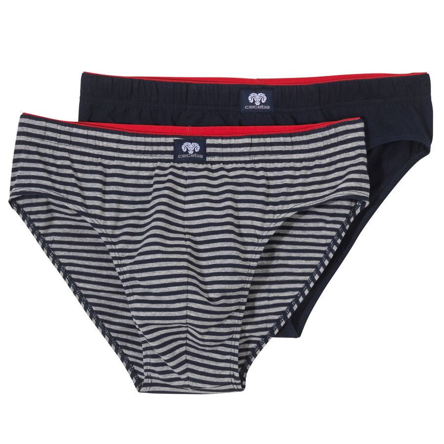 Ceceba 2er-Pack Slips Übergröße navy/gestreift