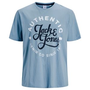 Jack&Jones T-Shirt Übergröße blau cooler Logodruck