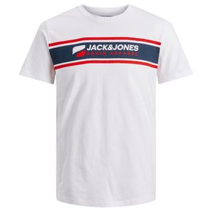 Jack & Jones T-Shirt Logo Übergröße weiß
