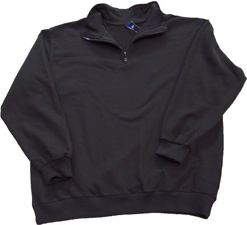 DAVE´S Troyer Sweatshirt Herren Übergröße schwarz