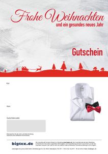 Digitaler Geschenkgutschein (Weihnachten) bigtex.de 44,00 Euro