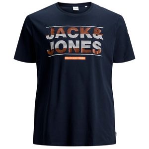 Jack & Jones Übergrößen T-Shirt navy cooler Logoprint