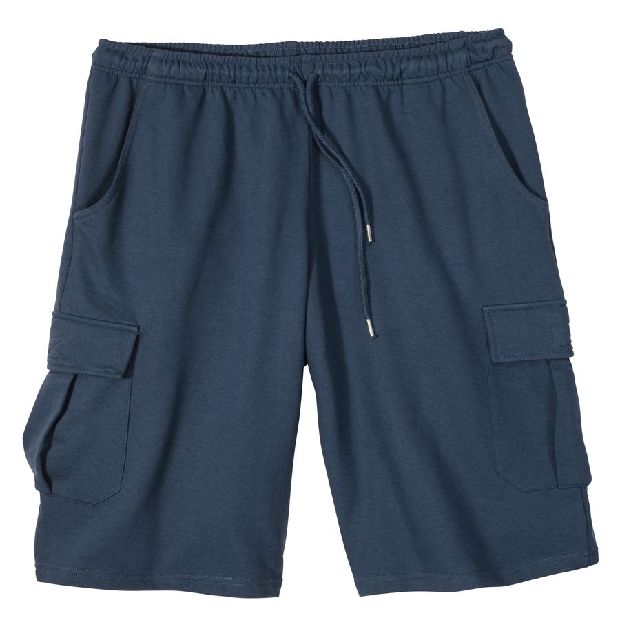 Redfield Cargo-Sweatbermuda denimblau Übergröße