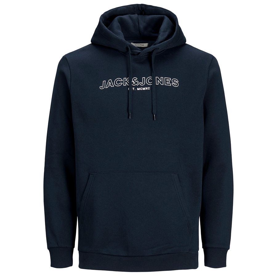 Übergrößen Hoodie navy Logoprint Jack&Jones