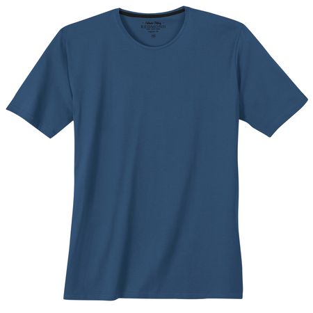 Redmond Basic T-Shirt große Größen denimblau Rundhals