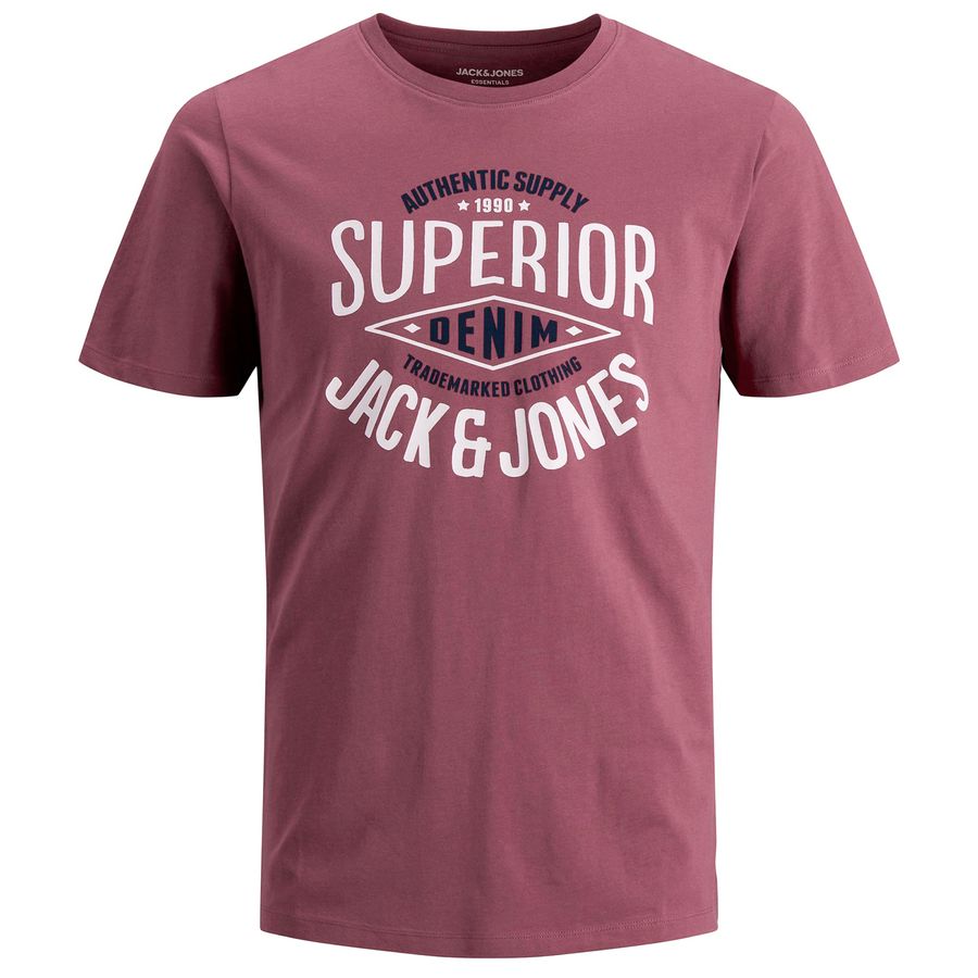 Jack & Jones Übergrößen Logo-T-Shirt altrosa