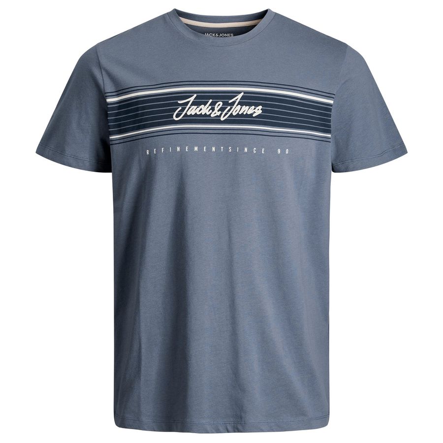 Jack&Jones XXL T-Shirt Streifenprint blaugrau JJLEO