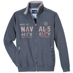 Redfield XXL Sweatjacke maritim anthrazit melange