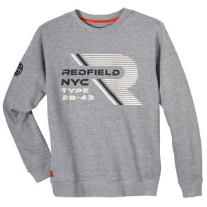 Redfield XXL Sweatshirt grau melange sportiver Print