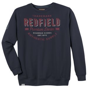 Redfield Sweatshirt Übergröße navy Print Used Look
