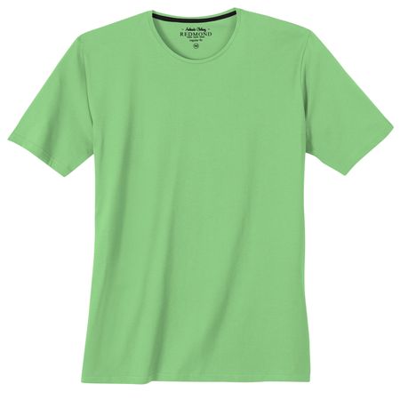 Redmond Basic Rundhals T-Shirt große Größen hellgrün