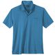 Ragman Softknit Poloshirt Übergröße aquablau melange