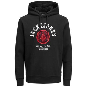 Jack&Jones XXL Hoodie schwarz cooler Logo-Print