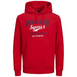 Jack&Jones XXL Hoodie rot cooler Logo-Print