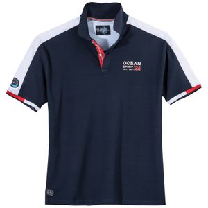 Redfield Übergrößen Poloshirt navy maritime Details